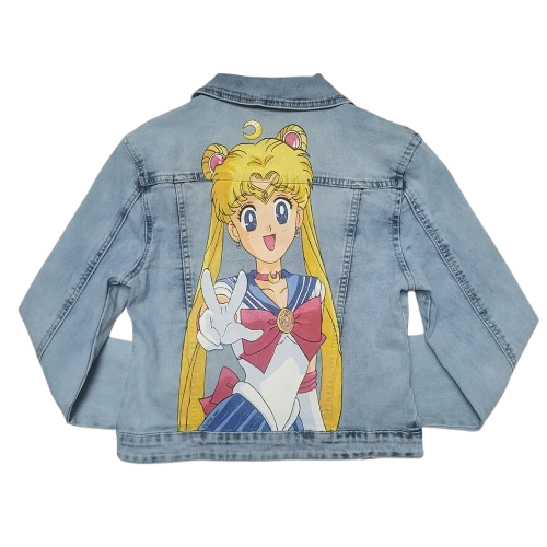 Kurtka jeansowa z motywami anime