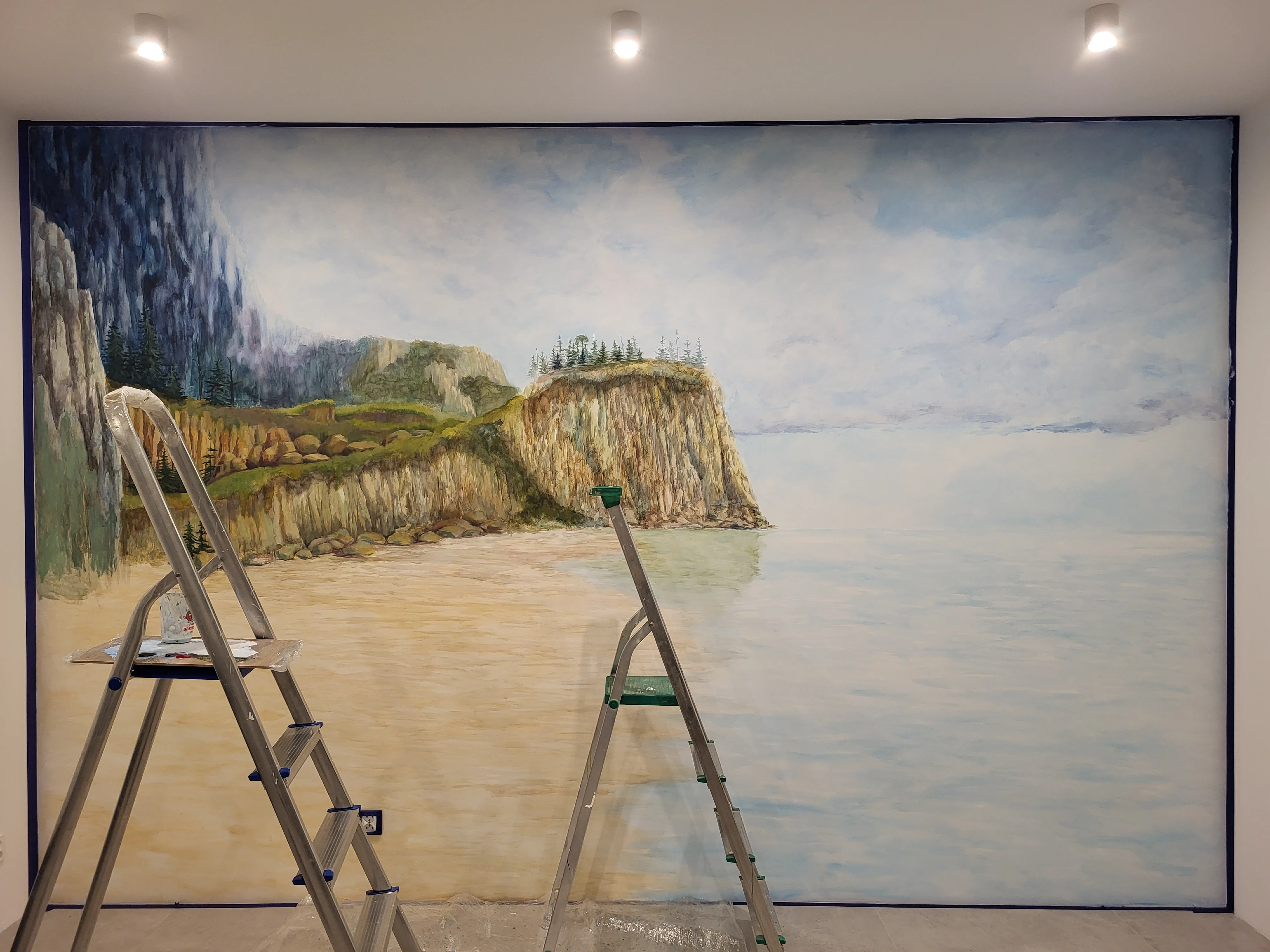 Mural nadmorskiego klifu dla Michała