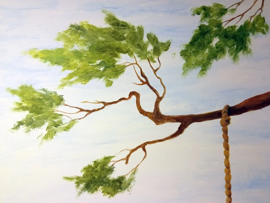 Mural "Drzewo życia z huśtawką"