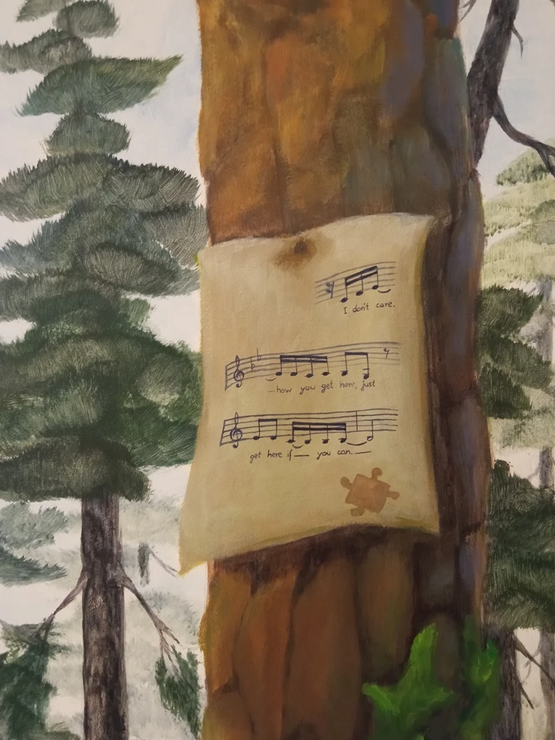 Mural "Drzewo życia z huśtawką"